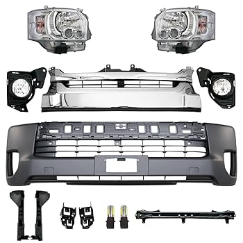 ハイエース 3型 ワイド バンパーヘッドライトグリル3点 ハイエース 200系 3型 ワイドボディ用 DX フェイスチェンジ